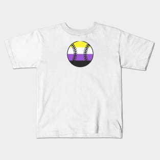 Non-Binary Baseball Pride Kids T-Shirt